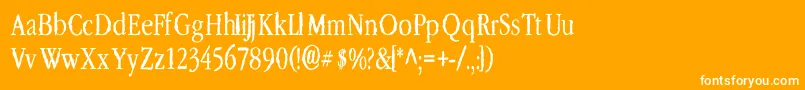 フォントLeffertsCorners2 – オレンジの背景に白い文字