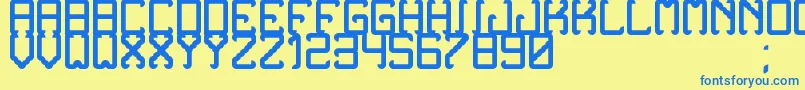 NoxtreyAufTfbBold Font – Blue Fonts on Yellow Background