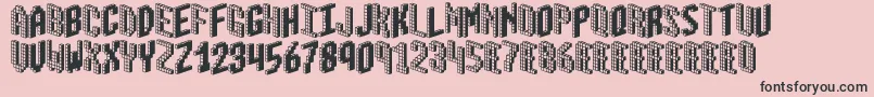 BloxBrk-Schriftart – Schwarze Schriften auf rosa Hintergrund