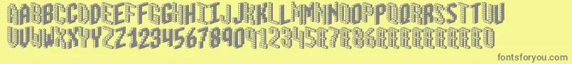 BloxBrk Font – Gray Fonts on Yellow Background
