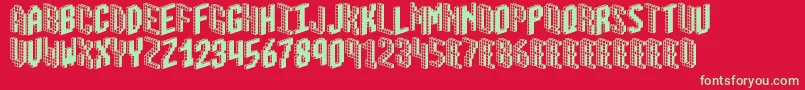 BloxBrk Font – Green Fonts on Red Background