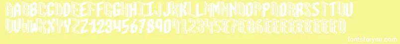 BloxBrk Font – White Fonts on Yellow Background