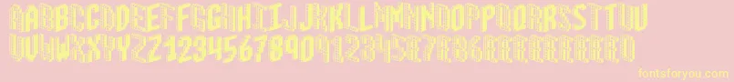 BloxBrk Font – Yellow Fonts on Pink Background