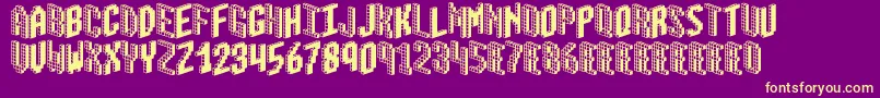 BloxBrk Font – Yellow Fonts on Purple Background