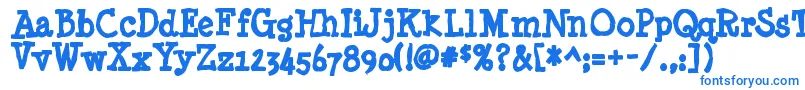 Minyanouvelleink Font – Blue Fonts on White Background