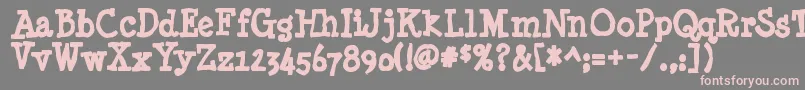 Minyanouvelleink Font – Pink Fonts on Gray Background