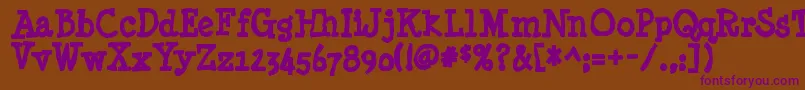 Minyanouvelleink Font – Purple Fonts on Brown Background