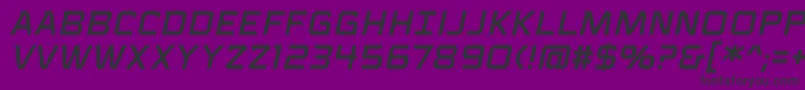 VoiceactivatedcapsbbItal Font – Black Fonts on Purple Background