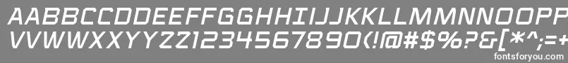 フォントVoiceactivatedcapsbbItal – 灰色の背景に白い文字