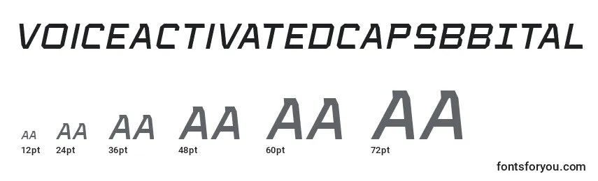 Размеры шрифта VoiceactivatedcapsbbItal (117021)