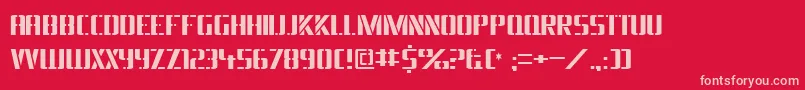 BraesidelumberboyRussian Font – Pink Fonts on Red Background