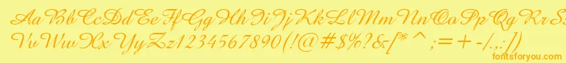 AmazeDItalic Font – Orange Fonts on Yellow Background