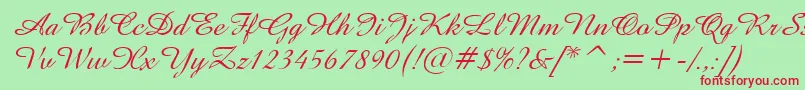 AmazeDItalic Font – Red Fonts on Green Background