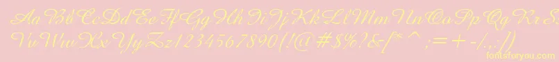 AmazeDItalic Font – Yellow Fonts on Pink Background