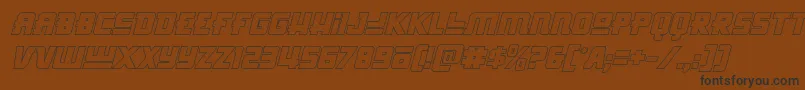 Hongkonghustleoutital Font – Black Fonts on Brown Background