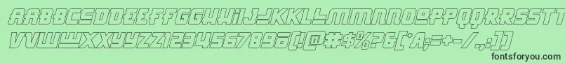 Hongkonghustleoutital Font – Black Fonts on Green Background