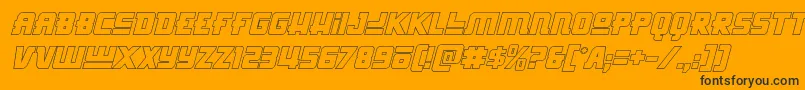 Hongkonghustleoutital Font – Black Fonts on Orange Background