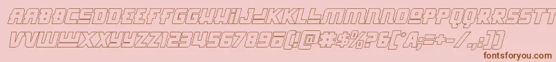 Hongkonghustleoutital Font – Brown Fonts on Pink Background