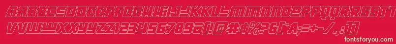 Hongkonghustleoutital Font – Green Fonts on Red Background