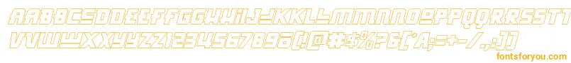 Шрифт Hongkonghustleoutital – оранжевые шрифты