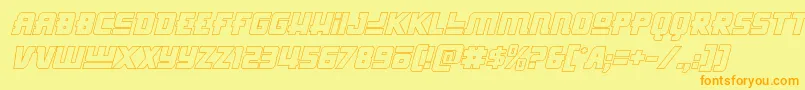 Hongkonghustleoutital Font – Orange Fonts on Yellow Background