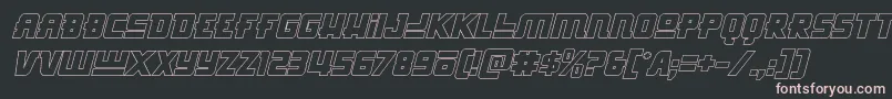 Шрифт Hongkonghustleoutital – розовые шрифты на чёрном фоне