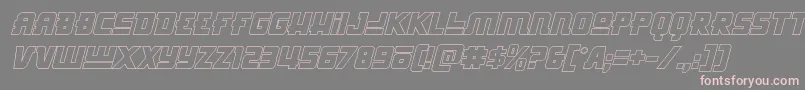 Шрифт Hongkonghustleoutital – розовые шрифты на сером фоне
