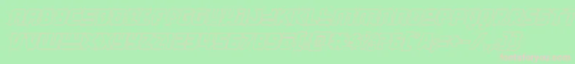 Шрифт Hongkonghustleoutital – розовые шрифты на зелёном фоне