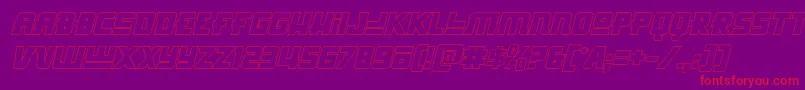 Hongkonghustleoutital Font – Red Fonts on Purple Background