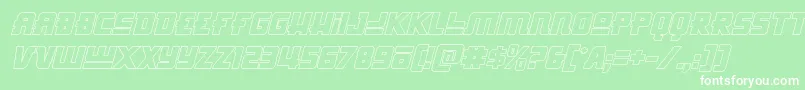 Hongkonghustleoutital Font – White Fonts on Green Background