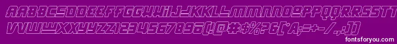 Hongkonghustleoutital Font – White Fonts on Purple Background