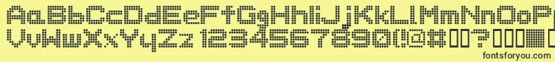 Dotspecial Font – Black Fonts on Yellow Background