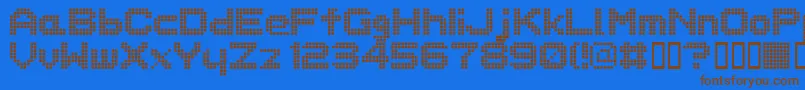 Dotspecial Font – Brown Fonts on Blue Background