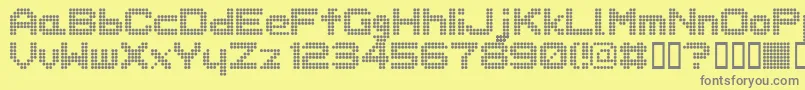 Dotspecial-Schriftart – Graue Schriften auf gelbem Hintergrund