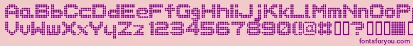 Подробнее о шрифте Dotspecial Шрифт Dotspecial – фиолетовые шрифты на розовом фоне