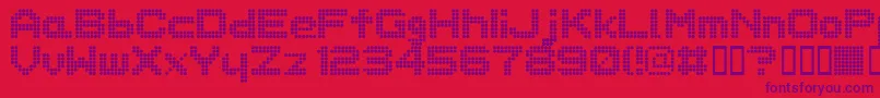 Dotspecial Font – Purple Fonts on Red Background