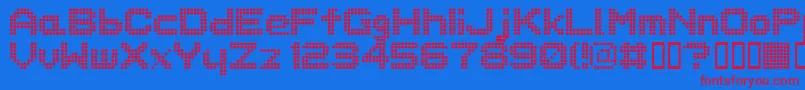 Police Dotspecial – polices rouges sur fond bleu