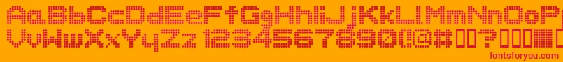 Dotspecial Font – Red Fonts on Orange Background