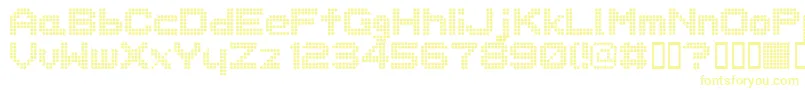 Dotspecial Font – Yellow Fonts on White Background