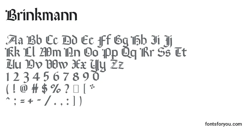 Шрифт Brinkmann – алфавит, цифры, специальные символы