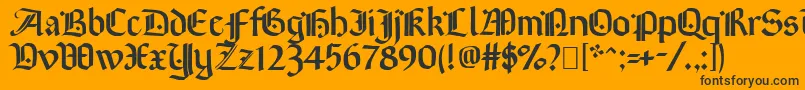 Brinkmann Font – Black Fonts on Orange Background