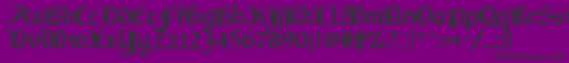 Brinkmann Font – Black Fonts on Purple Background