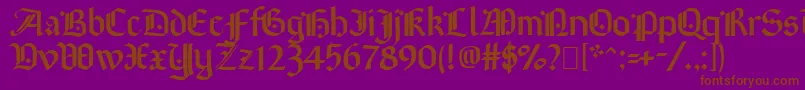 Brinkmann Font – Brown Fonts on Purple Background