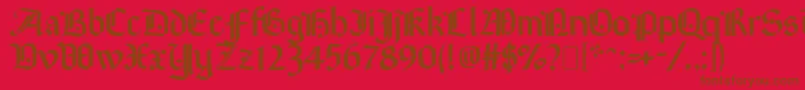 Brinkmann Font – Brown Fonts on Red Background