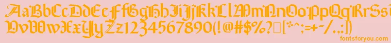 Brinkmann Font – Orange Fonts on Pink Background