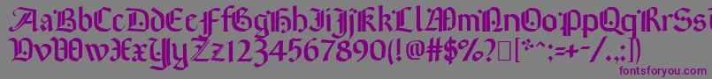 Brinkmann Font – Purple Fonts on Gray Background