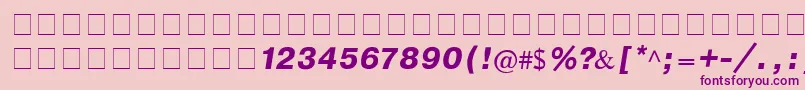 fuente CyrillichelvBoldItalic – Fuentes Moradas Sobre Fondo Rosa