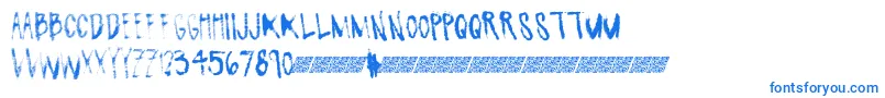 Flavormaker-Schriftart – Blaue Schriften
