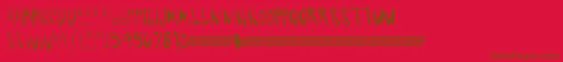 Flavormaker Font – Brown Fonts on Red Background
