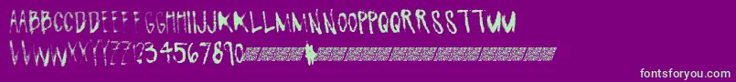 Flavormaker Font – Green Fonts on Purple Background